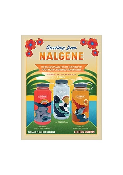 Nalgene Üniseks Yetişkin Geniş Ağızlı Şişe, Retro Klemens, 1 L Çok Renkli