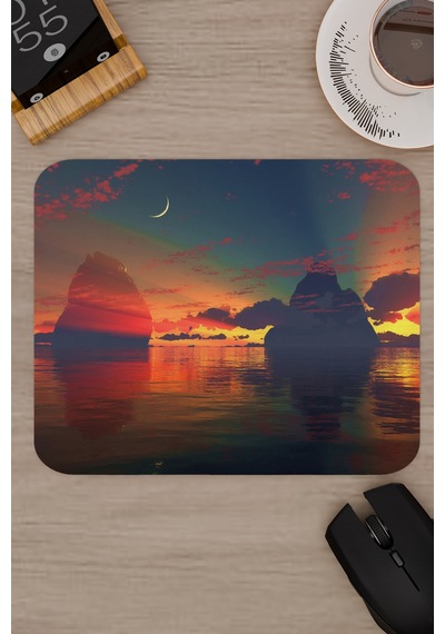 Dijital Gökyüzü V1 22x18 Gaming Kauçuk Kaymaz Taban Mouse Pad Fare Altlığı
