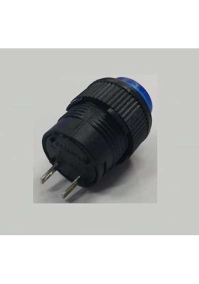 Switch - "180B" - Push Buton - 16 Mm - Yaylı - Mavi Işıklı