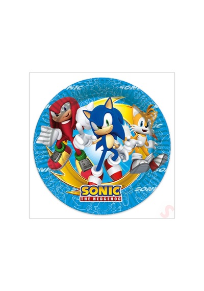 Sonic, Karton Tabak - 23cm X 8 Adet