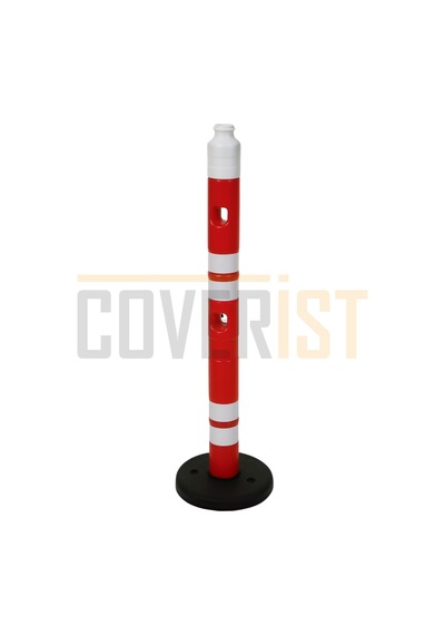 Trafik Uyarı Dikmesi - İnce Dubalı Uyarı Dikmesi 105 Cm X 7cm - 4 Reflektifli