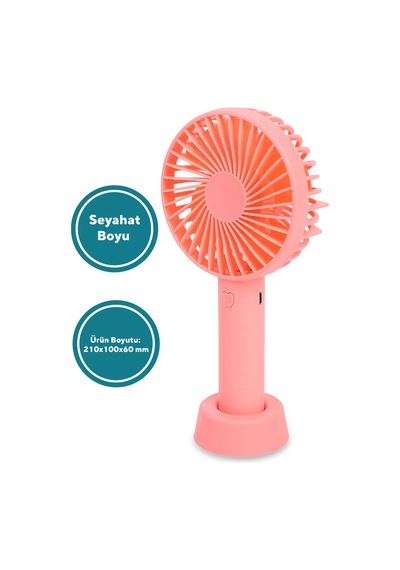 3 Kademeli Cep Boyu Sessiz Taşınabilir Mini Fan Usb Şarjlı Pervaneli Soğutucu Küçük El Vantilatörü Pembe - 703264565