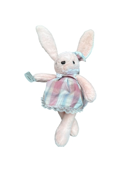 Kulaklı Elbiseli Tavşan Uyku Arkadaşım Peluş Oyuncak 75 Cm Pembe