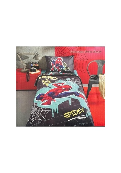 Özdilek Disney Spiderman Street Tek Kişilik Nevresim Takımı - Gri Kırmızı