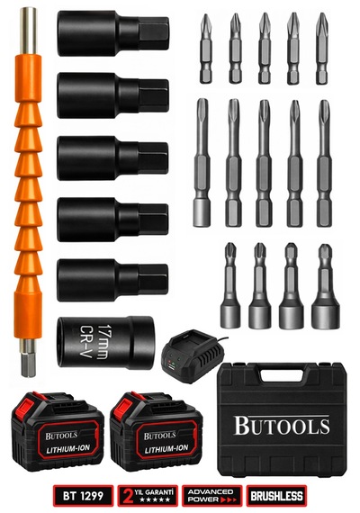 Butools ST-24 450 NM Akülü Somun Bijon Sökme Makinesi Matkap Vidalama Sarı