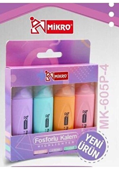 Mikro Fosforlu Kalem Renkli MK-605P-4