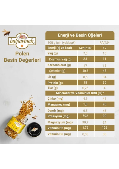 Balparmak Doğal Arı Poleni 100 G