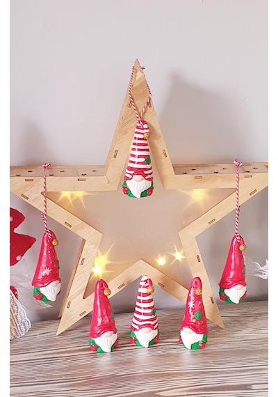 3 Lü Gnome Cüce Yılbaşı Süsü Ve Biblosu