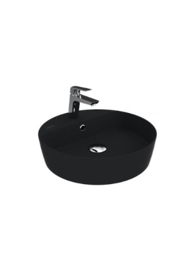 Creavit LP146 Loop Yuvarlak Çanak Lavabo Mat Siyah 45 CM