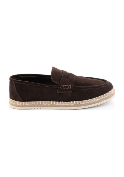 Kahve Hakiki Deri Erkek Loafer Ayakkabı E01698198602