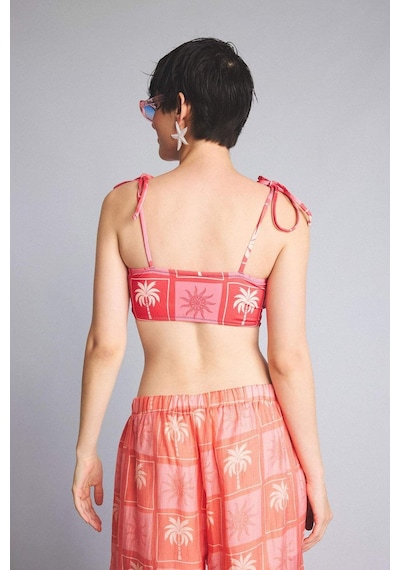 Defacto Regular Fıt Dijital Baskılı Mercan Bikini Üstü I2150ax26hsrd116 Kırmızı-rd116