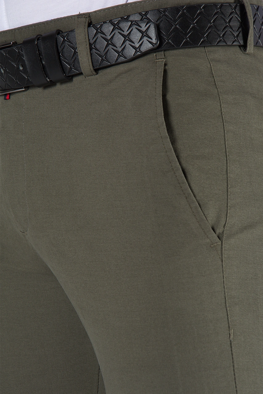Veaven Erkek Haki Slim Fit Düz Model İtalyan Kesim Keten Pantolon Çok Renkli14
