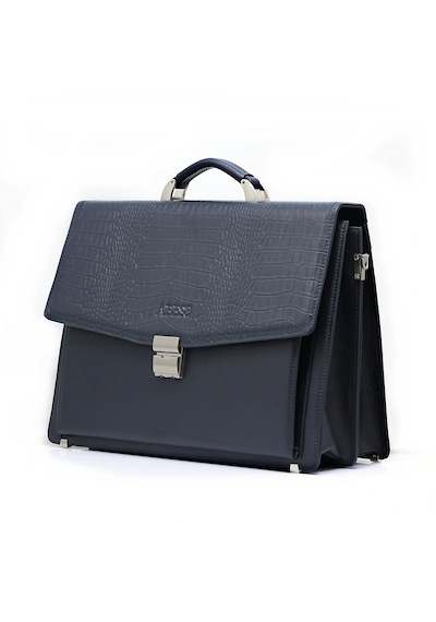 Abess Lüks Hakiki Deri Unisex Evrak Çantası - Timsah Baskılı Klasik İş Çantası - Omuz Askılı Laptop Çantası - Lacivert Abess Lüks Hakiki Deri Unisex Evrak Çantası - Timsah Baskılı Klasik İş Çantası - Omuz Askılı Laptop Çantası - Lacivert