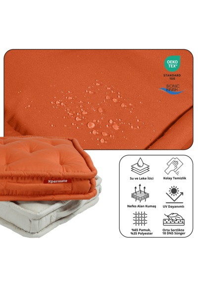 Xpermate Bisküvi Minder Petek Önü Fransız 55x55x14 Kremit