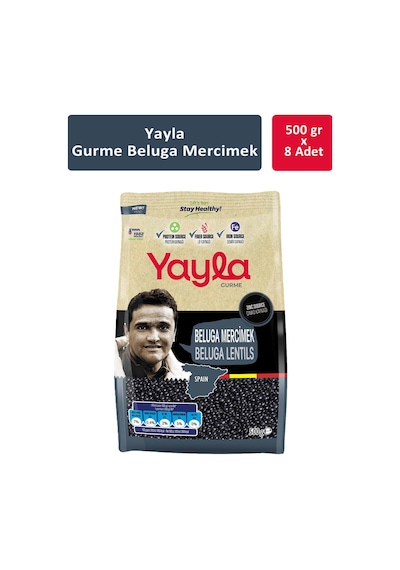 Yayla Gurme Beluga Mercimek 8 x 500 G