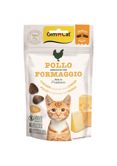 Crunchy Snacks Tavuklu Ve Peynirli Tahılsız Kedi Ödülü 50gr