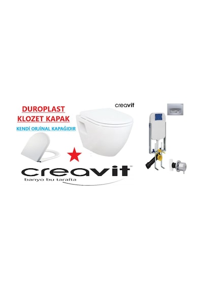 Creavit Gr5001 Gömme Rezervuar Tp325 Asma Klozet 5Li Set Hisar No