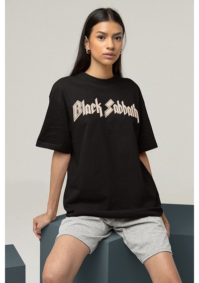 Black Sabbath The End World Tour Baskılı Unisex Oversize Rock Met Siyah