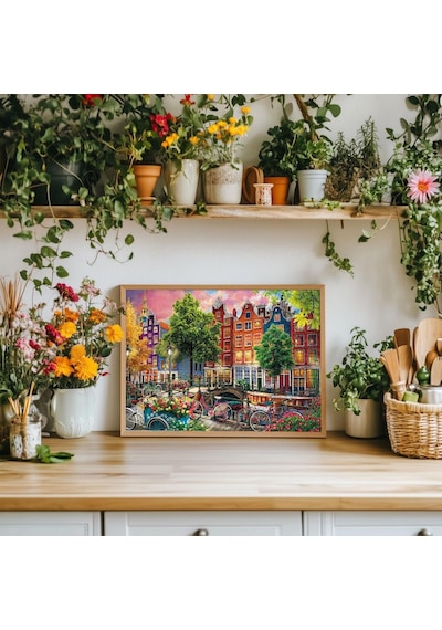 Ks Games 1000 Parça Amsterdam'da Harika Günbatımı Puzzle