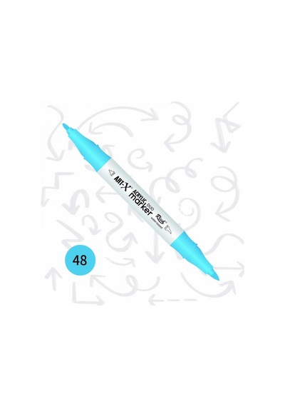 Art-x Akrilik Marker Çift Tarafli Profesyonel Kalem Seti 48 Renk 18053