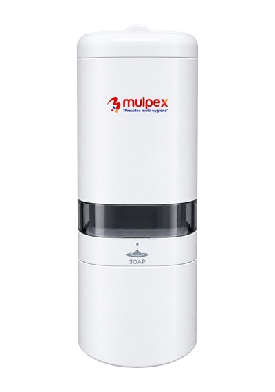 Mulpex 480 Ml Sıvı Sabunluk Beyaz Duvar Tipi Abs Dispenser, Kilitli Kapak Ve Seviye Göstergeli
