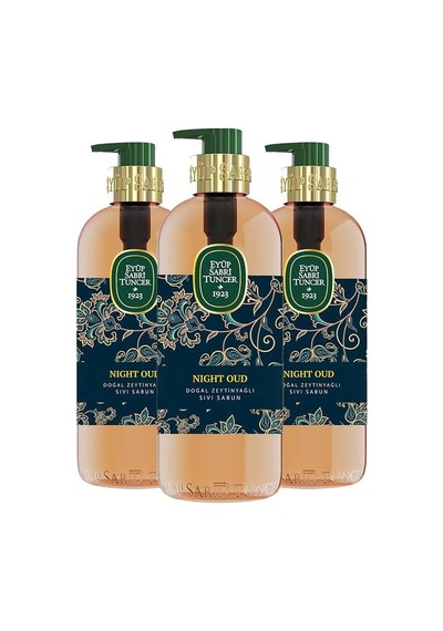 Paket 500 Ml Night Oud Kiraz Çiçeği Zeytinyağlı Beyaz Sabun Çeşme Limonu Ve Rosie 285 ML
