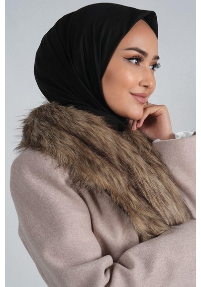 Harem Scarf Viskon Eşarp - Farah - Siyah - Siyah
