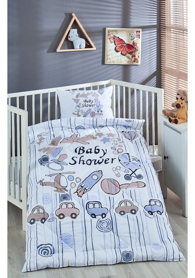 Komfort Home V25 %100 Pamuklu Silikon Elyaf Bebek Yorgan Seti