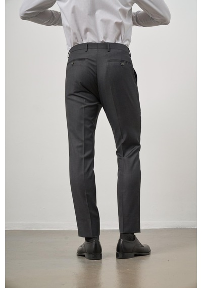 İmza Koyu Antrasit Düz Bez Ayağı Slim Fit Classic Pantolon 1003245152 Koyu Antrasit