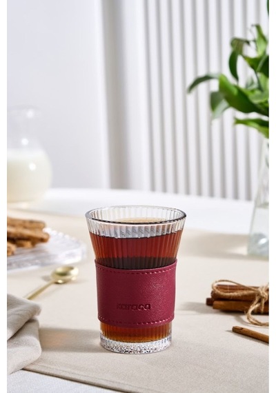 Karaca  Leather Cool Touch Latte Bardağı 210 Ml Kırmızı