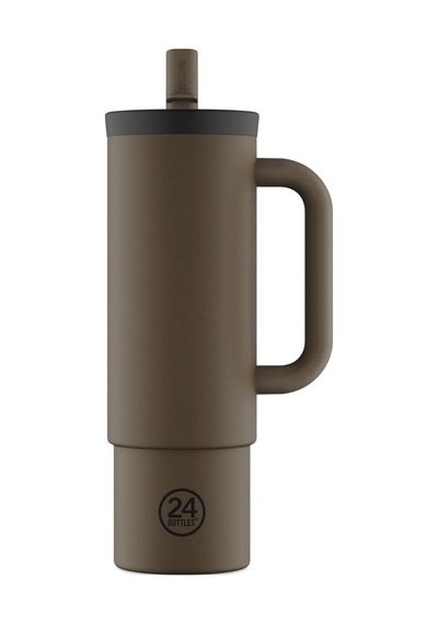 Straw Cup Mocha Pipetli Paslanmaz Çelik Termos 800 Ml Kahverengi
