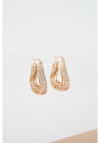 Kadın Vip Seri Xuping Rose Gold Küpe Seti Rose Gold