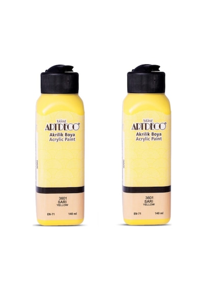 2 Li Akrilik Boya 140 Ml Renk Seçmeli Canlı Ve Pastel 3601 - Sarı
