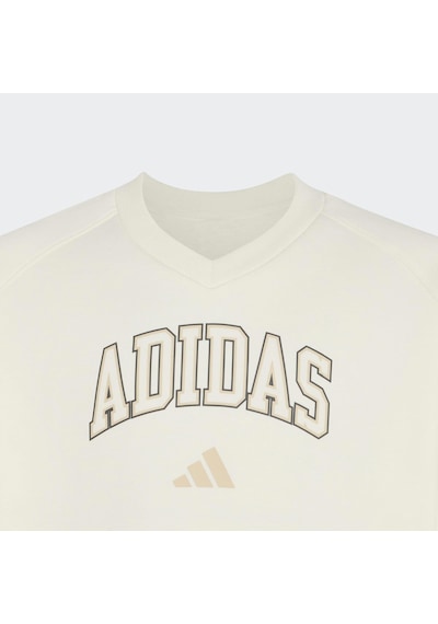 Adidas Collegiate V-neck Çocuk Beyaz Sweatshirt Ks5136