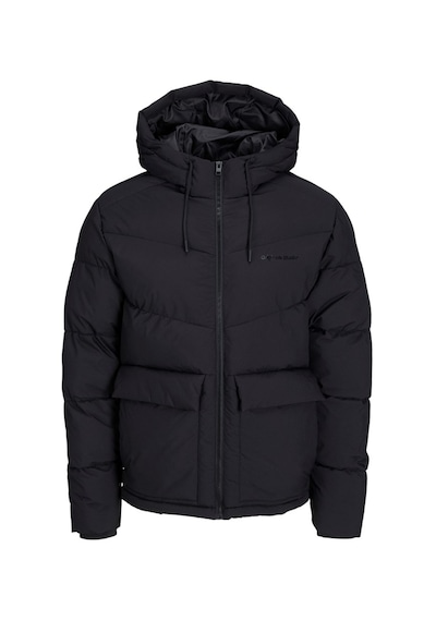 Feminist Siyah Logo Baskili Kapüsonlu Puffer Mont 77724k12238849.01 Siyah