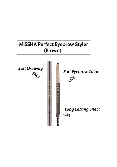 Uzun Süre Kalıcı, Asansörlü Kaş Kalemi Perfect Eyebrow Styler Brown Çok Renkli