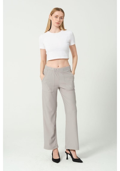 Rich Kadın Yüksek Bel Bol Paça Pantalon Çok Renkli