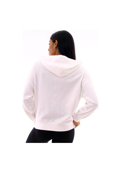 Gugus Basic Kapüşonlu Sweatshirt Beyaz