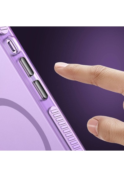 Apple Uyumlu iPhone 15 Pro Kılıf Airbagli Magsafe Wireless Şarj Özellikli Lens Koruyuculu Klfs Klaptika Kapak - R Renksiz