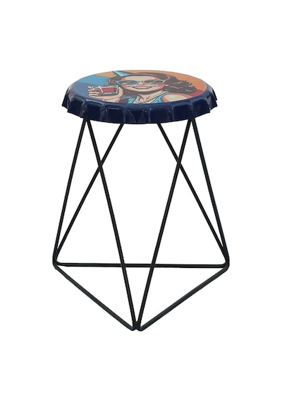 Party Metal Tabure Lacivert