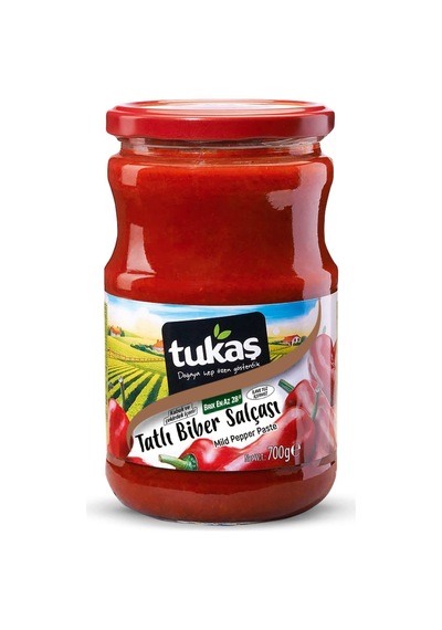 5 Adet Tukaş Biber Salçası 700 G Cam