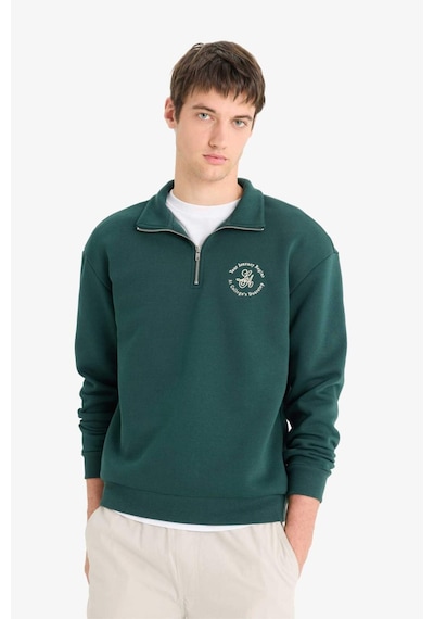 Defacto Boxy Fit Dik Yaka Fermuarlı Baskılı Sweatshirt E9416ax25augn536 Yeşil Defacto Boxy Fit Dik Yaka Fermuarlı Baskılı Sweatshirt E9416ax25augn536 Yeşil