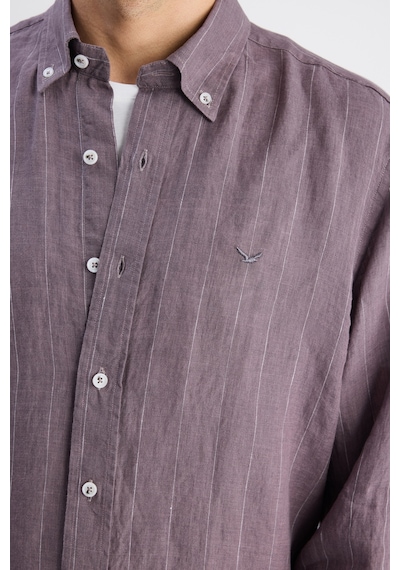 D'S Damat Ds Damat Comfort Lila Çizgili Gömlek 6hc02hd45304m L01