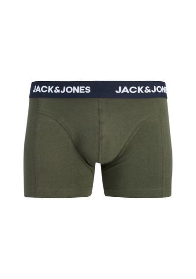Jack & Jones Erkek Jaclamp 3'lü Boxer 12300931 Haki Siyah Gri