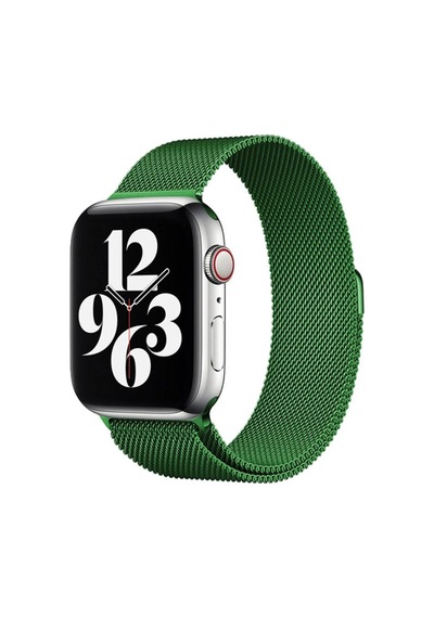 Apple Watch Uyumlu - 38mm Metal Mıknatıslı Kordon - Yeşil