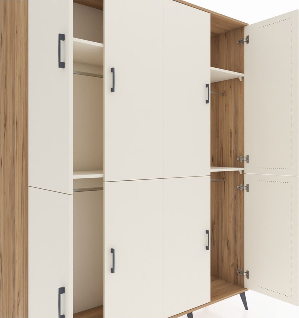 Hyperion Gardrop 4 Raflı 8 Kapaklı 4 Askılı 176x44x221 Çam-aytaşı Aytaşı Hyperion Gardrop 4 Raflı 8 Kapaklı 4 Askılı 176x44x221 Çam-aytaşı Aytaşı