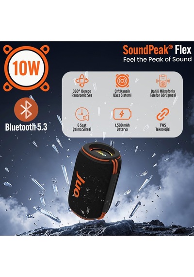 Soundpeak Flex 10w Rgb Bluetooth Hoparlör Kablosuz Taşınabilir Speaker