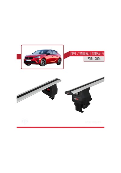 Opel / Vauxhall Corsa F 2019 Ve Sonrası İle Uyumlu Ace-4 Ara Atkı Tavan Barı Gri