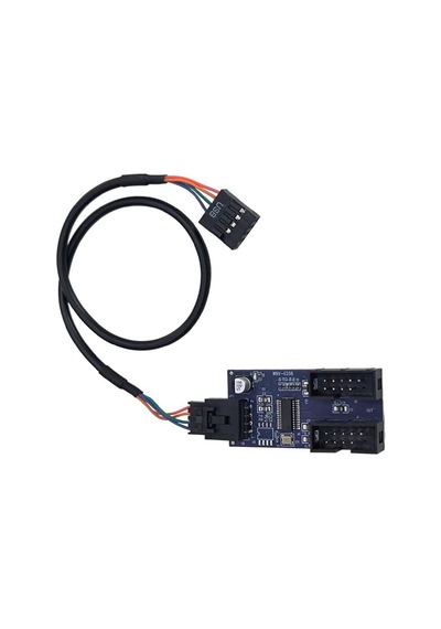 Tr Anakart İç Usb Hub 9 Pin Header 1x2 Çoğaltıcı Port Genişletici Panel Rgb Dişi
