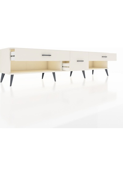 Hyperion Tv Ünitesi 3 Çekmeceli 220x44x51 Aytaşı-antrasit/aytaşı Antrasıt/aytası - Aytası